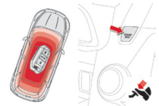 Citroen DS5. Anlassen über das Keyless-System