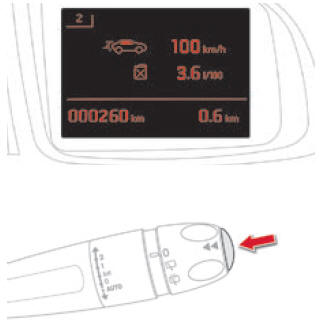 Citroen DS5. Anzeigefeld des Kombiinstruments