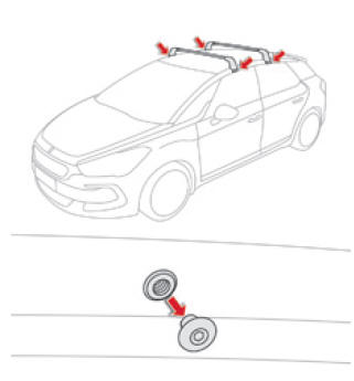 Citroen DS5. Dachträger anbringen
