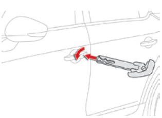 Citroen DS5. Entriegeln der Fahrertür