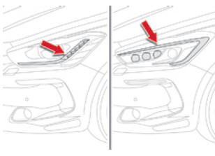 Citroen DS5. Tagfahrlicht / Standlicht