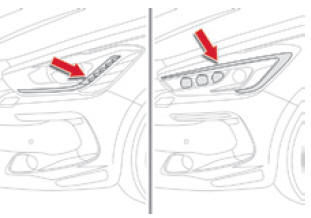 Citroen DS5. Tagfahrlicht / Standlicht