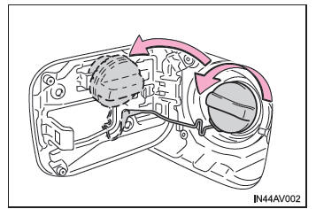 Toyota Avensis. Öffnen des Tankdeckels