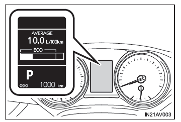 Toyota Avensis. Anzeigeelemente des Displays