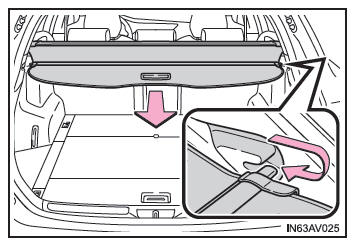 Toyota Avensis. Verwendung der Gepäckraumabdeckung