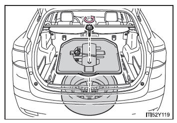 Toyota Avensis. Fahrzeuge mit normalem Reserverad