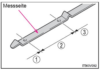 Toyota Avensis. Nicht glatter Messstab Typ A