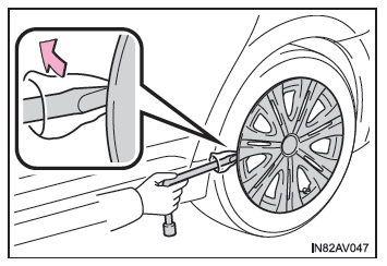 Toyota Avensis. Radwechsel bei einer Reifenpanne