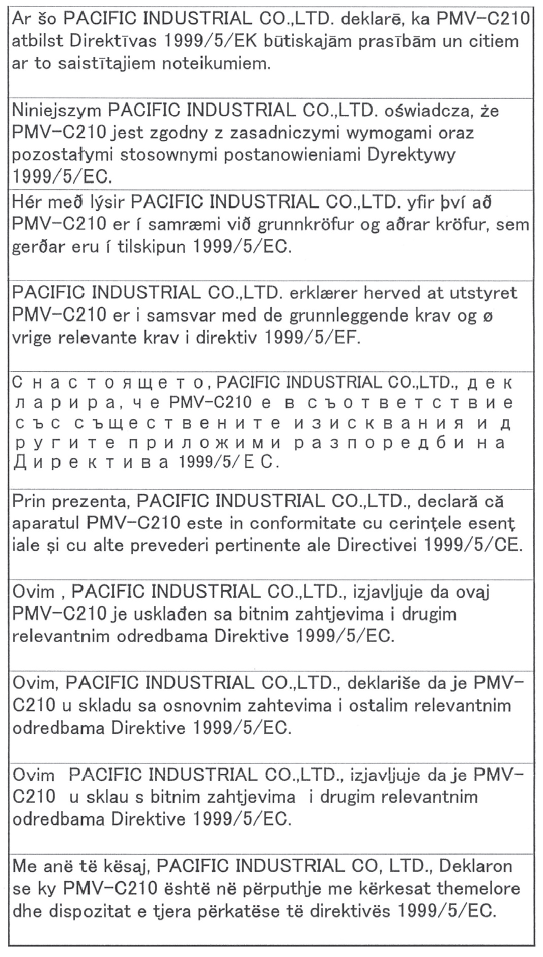 Toyota Avensis. Zertifizierung für das Reifendruckkontrollsystem