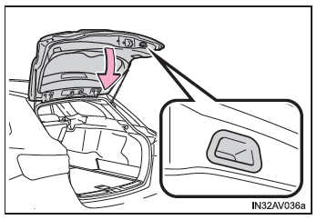 Toyota Avensis. Schließen der Heckklappe