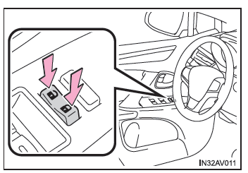 Toyota Avensis. Aktivieren und Deaktivieren der Funktionen (Fahrzeuge ohne Navigationssystem oder Multimediasystem)