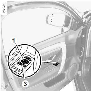 Renault Laguna. Abkippen der Rückspiegel beim Zurücksetzen