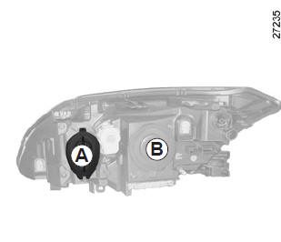 Renault Laguna. Beleuchtung vorne mit xenonlampen: Lampenwechsel