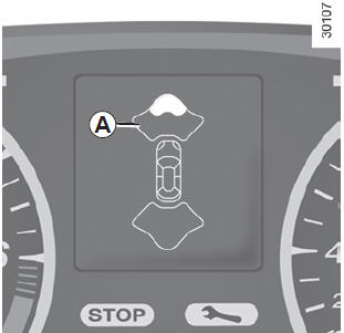 Renault Laguna. Automatische Aktivierung/Deaktivierung der Einparkhilfe vorne