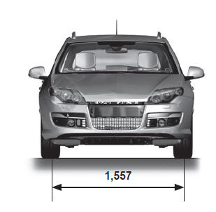 Renault Laguna. Fahrzeugabmessungen