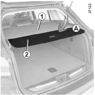 Renault Laguna. Gepäckraumabdeckung 