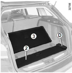 Renault Laguna. Gepäckraumabdeckung 