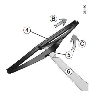 Renault Laguna. Scheibenwischer