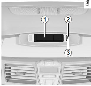 Renault Laguna. Uhrzeit und Außentemperatur