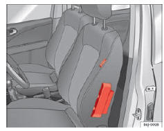 Seat Exeo. Abb. 23 Seitenairbag im Fahrersitz