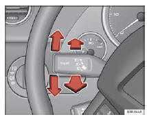 Seat Exeo. Abb. 90 Blinker- und Fernlichthebel