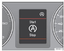 Seat Exeo. Abb. 137 Anzeige am Display des Kombiinstruments während des Start-Stopp-Betriebs