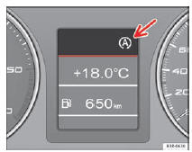 Seat Exeo. Abb. 138 Anzeige am Display des Kombiinstruments während des Start-Stopp-Betriebs