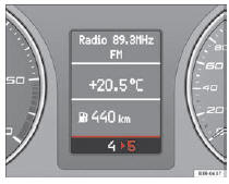 Seat Exeo. Abb. 50 Ganganzeige