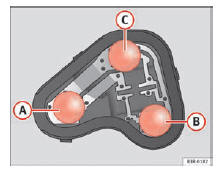 Seat Exeo. Abb. 212 Position der Glühlampen am Lampenträger. Beispiel: linke Heckleuchte im Kotflügel.