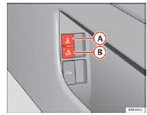 Seat Exeo. Abb. 78 Taster für Innenraumüberwachung