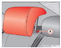 Seat Exeo. Abb. 110 Äußere Fondsitze: Kopfstütze
