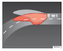 Seat Exeo. Abb. 88 Kurvenfahrlicht während der Fahrt