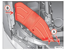 Seat Exeo. Abb. 191 Luftführungshutze an rechter Fahrzeugseite