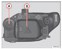 Seat Exeo. Abb. 204 Glühlampen für Bi-Xenon-Scheinwerfer AFS