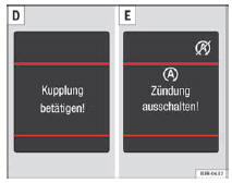 Seat Exeo. Abb. 140 Meldungen an den Fahrer