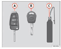 Seat Exeo. Abb. 66 Schlüsselsatz Ihres Fahrzeugs