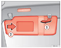 Seat Exeo. Abb. 96 Sonnenblende