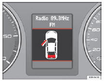 Seat Exeo. Abb. 51 Display: Türund Gepäckraumklappenwarnung