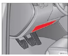 Seat Exeo. Abb. 21 Fahrer-Knieairbag